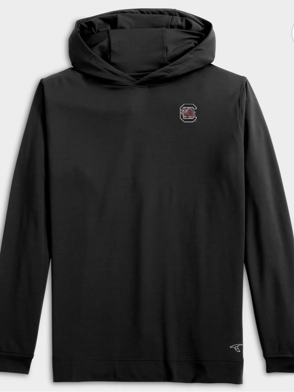 Black Men’s Hooded Long-Sleeve Shirt with South Carolina Gamecocks Logo
